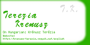 terezia krenusz business card